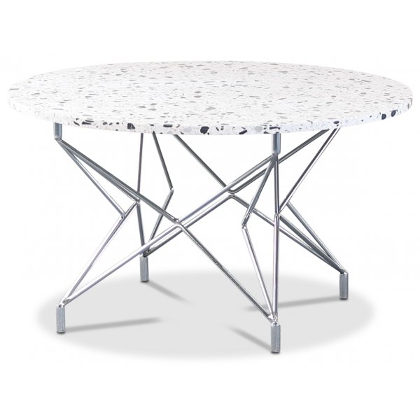 Terrazzo runder Couchtisch 80 cm - Cosmos Terrazzo & ChromUntergestell