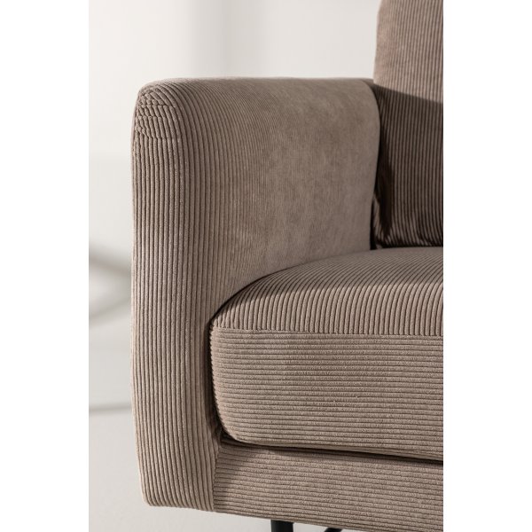 Sky 3-Sitzer-Sofa - Schwarz/Braun