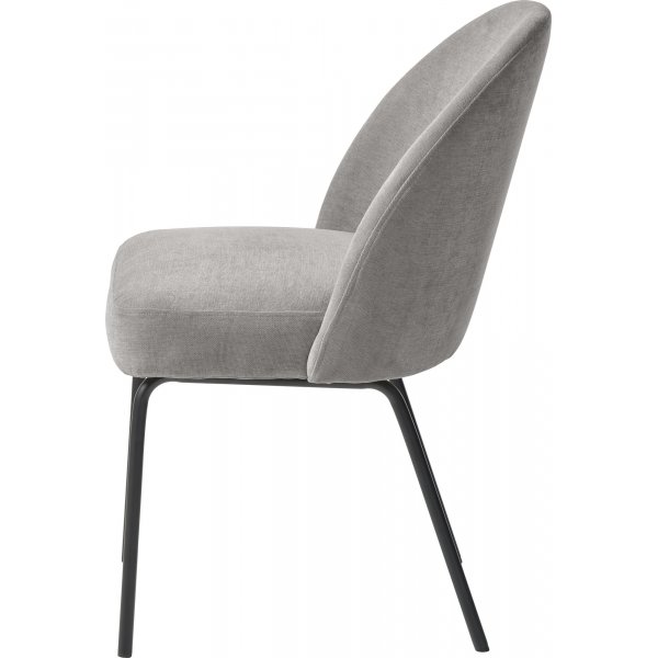 Zirkusstuhl aus grauem Chenille