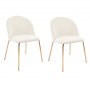 Plaza Samtstuhl - Beige/Messing