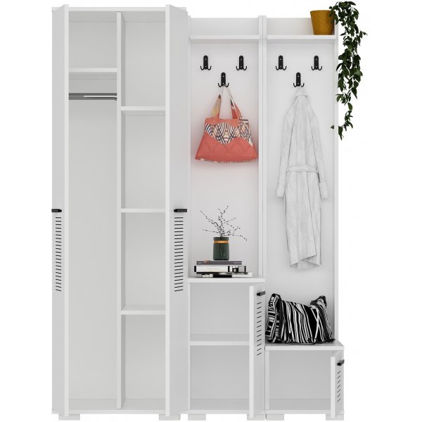 Asimo Kleiderbügel 130 x 44,6 x 183 cm - Weiß Asimo Kleiderbügel 130 x 44,6 x 183 cm - Weiß