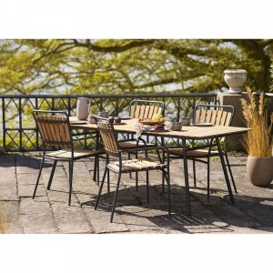 Cleveland Garten-Esstisch - Natur/Schwarz Cleveland Garten-Esstisch - Natur/Schwarz
