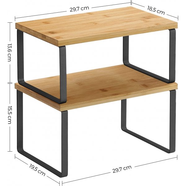 Spezia Gewrzregal, 2 Stck - Beige/Schwarz