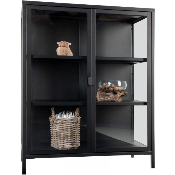 Brisbane Vitrine 80x40x101,5 cm - Schwarz