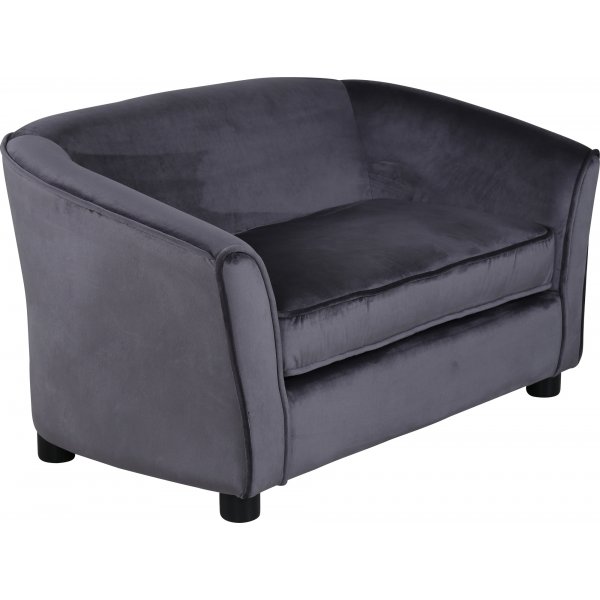 Moon Kindersofa - Grauer Samt