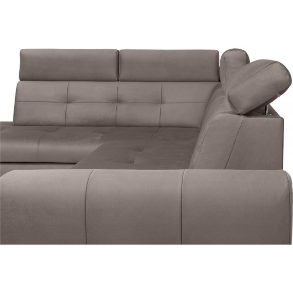 Matras Ecksofa mit offenem Ende links - Grau