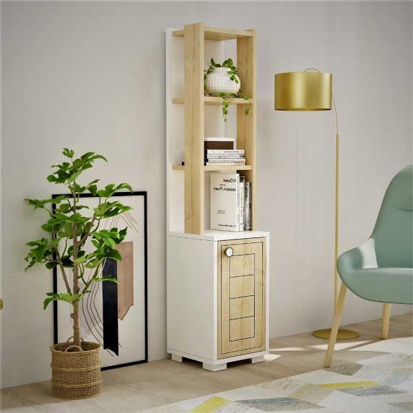 Canard Bcherregal - Wei/Saphireiche