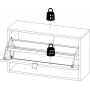 Schuhschrank mit 1 Fach - Wei