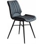 Unique Chair - Anthrazitfarbenes Vintage-Leder (Pu)