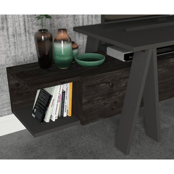 Medienbank Aspero - Schwarz/Anthrazit