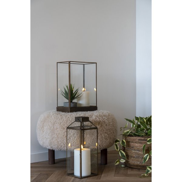 Manali-Kerzenlaterne - Antikmessing Manali-Kerzenlaterne - Antikmessing