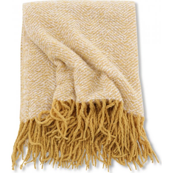 Meliertes Plaid 130x170 cm - Gelb