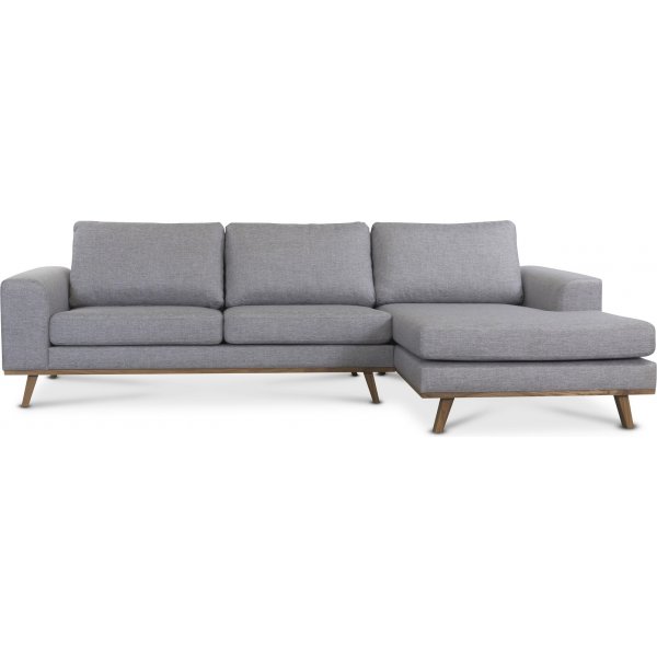 Stockholm Diwansofa grau/Eiche - Rechts