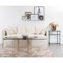 Tiffany Falcon Couchtisch 100 cm - Messing / Terrazzo-Glasplatte