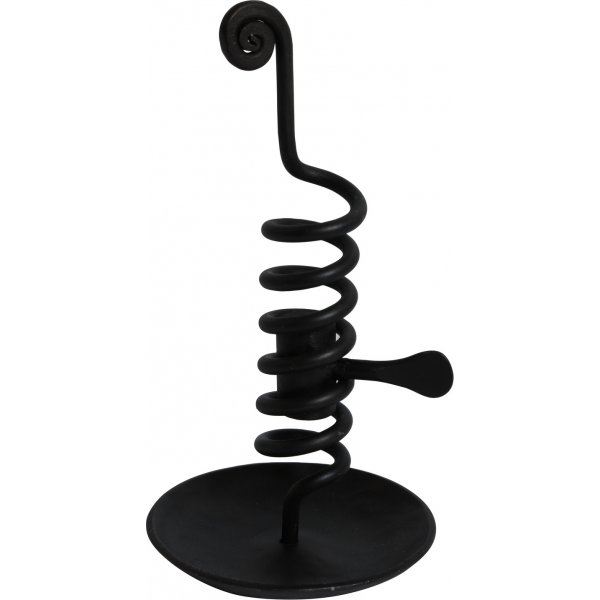 Handgeschmiedeter Baumstumpfpfahl 12 x 9 cm - Schwarz