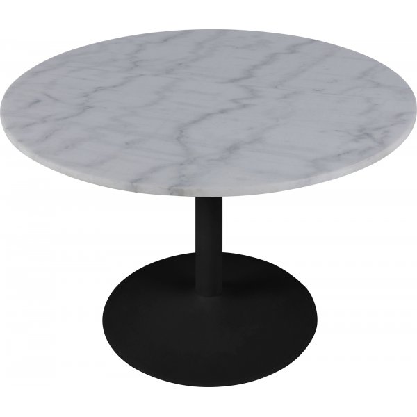 Tarifa Esstisch 110 cm - Weier Marmor/Schwarz