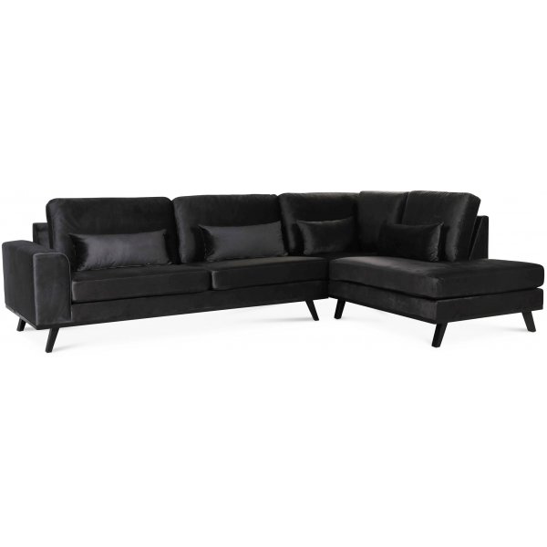 Ranger Sofa mit offenem Ende rechts - Anthrazitgrau (Samt)