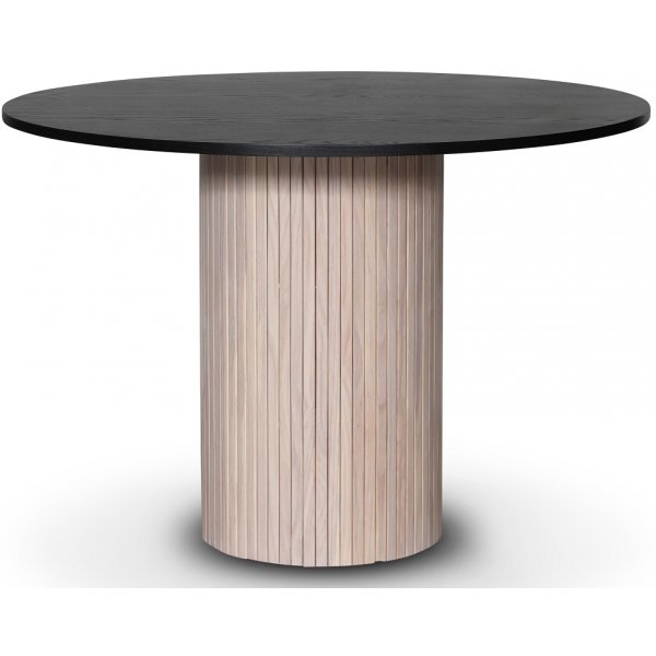 Dezibel-Lebensmittelgruppe; runder Esstisch + 4 Alice-Sthle aus schwarzem Samt