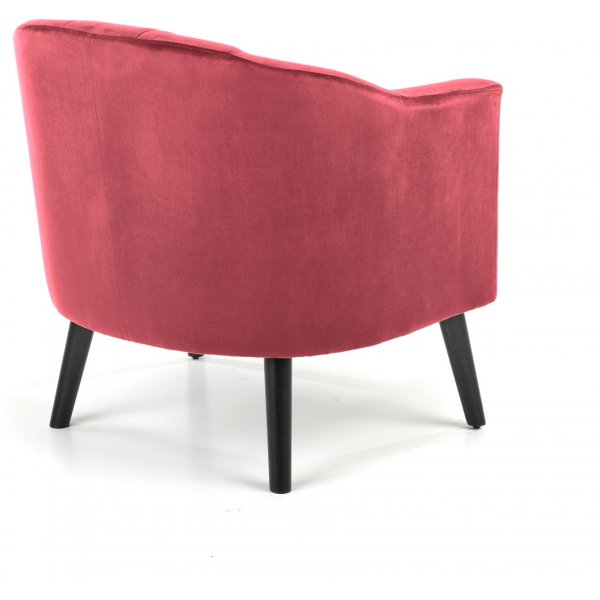 Aric-Sessel aus weinrotem Samt + Möbelreinigung Aric-Sessel aus weinrotem Samt + Möbelreinigung