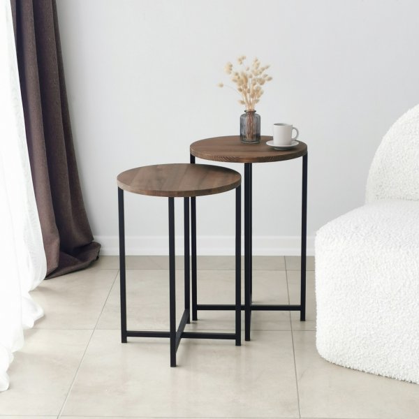 Neta Couchtisch 35/35 cm - Nussbaum