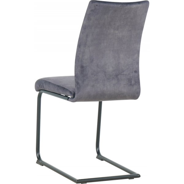 Stella Esszimmerstuhl - Grauer Samt Stella Esszimmerstuhl - Grauer Samt