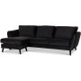 Country Diwan Sofa links - Anthrazitgrau (Samt)