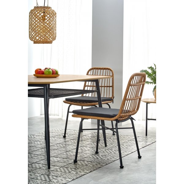 Rankin Esstisch 160 cm - Eiche/schwarz Rankin Esstisch 160 cm - Eiche/schwarz