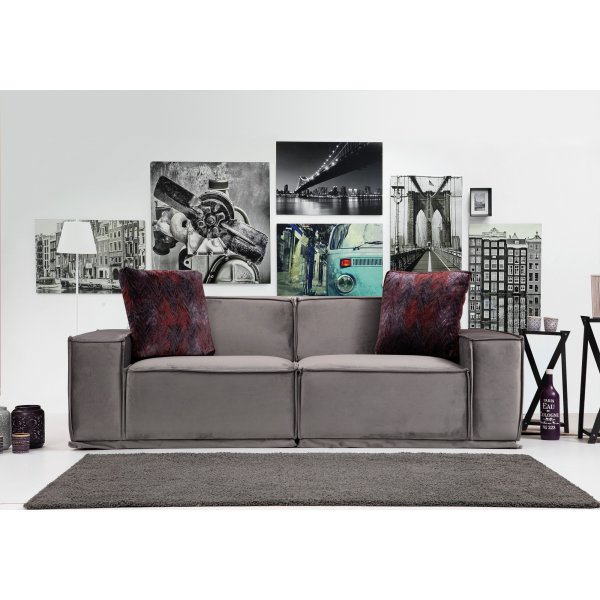 Lego 2-Sitzer-Sofa - Grau