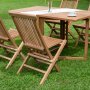 Salt Outdoor-Essgruppe Klapptisch mit 4 Esszimmersthlen - Teak