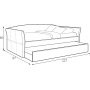 Gibson Bettrahmen 90x200 cm - Grau