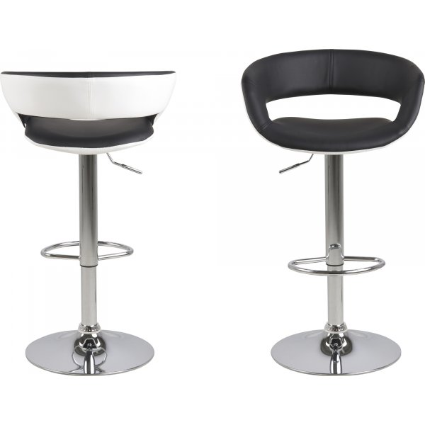 Grace Barhocker 104 cm - Schwarzes PU/weies PU