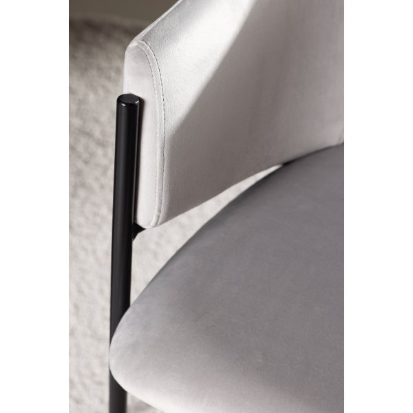 Evelina Esszimmerstuhl - Grauer Samt Evelina Esszimmerstuhl - Grauer Samt