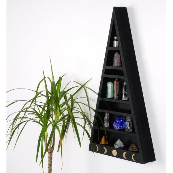 Kryptisches Wandregal 2 Schwarz