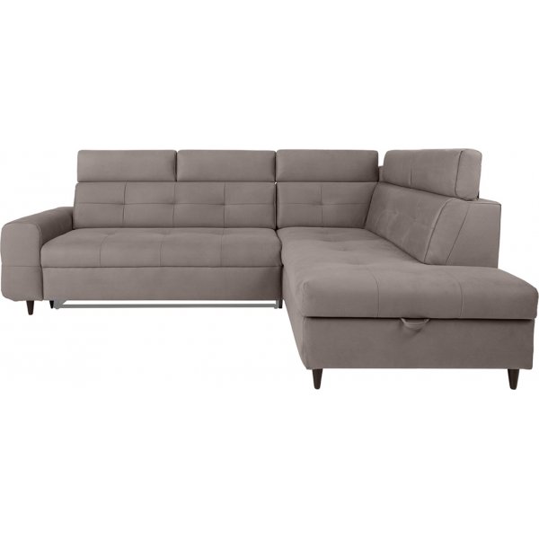 Matras Ecksofa mit offenem Ende rechts - Grau