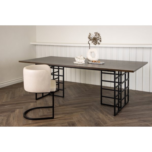 Alby Esstisch 220 x 100 cm - Schwarz/mocca Alby Esstisch 220 x 100 cm - Schwarz/mocca