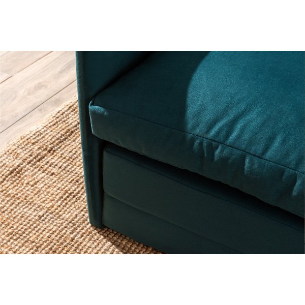 Saga 2-Sitzer-Schlafsofa - Petroleumgrn