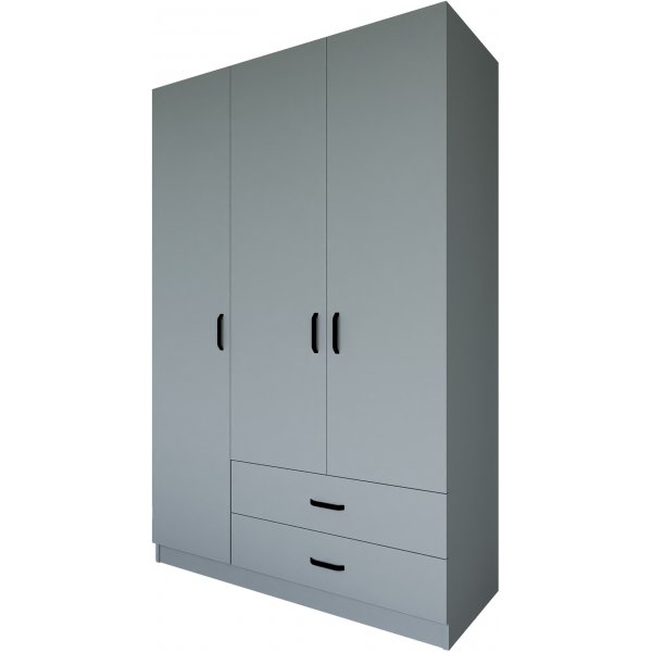 Yaman Kleiderschrank 120 x 45 x 180 cm - Grau