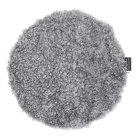 Curly Stuhlkissen Schaffell - Silber Grau Curly Stuhlkissen Schaffell - Silber Grau
