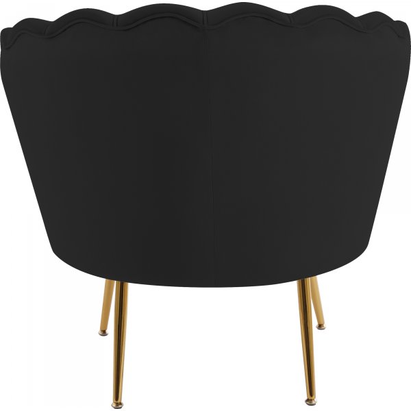 Sessel schwarzer Samt goldene Beine - Kingsley Sessel schwarzer Samt goldene Beine - Kingsley