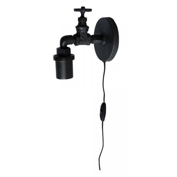 Grimstad Wandlampe - schwarz