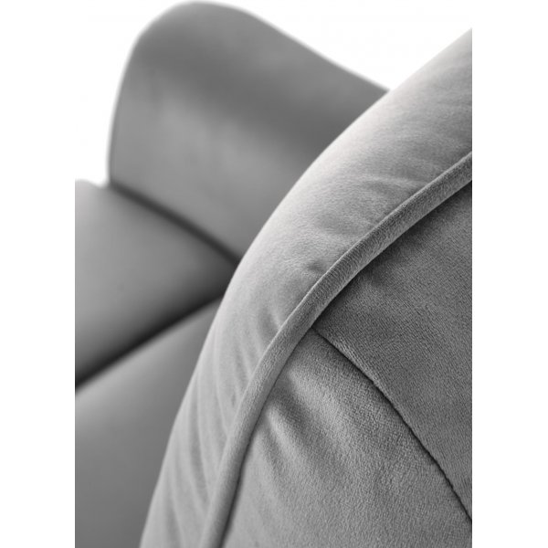 Elektrischer Relaxsessel Semir mit USB - grauer Samt Elektrischer Relaxsessel Semir mit USB - grauer Samt