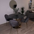 Kundenbild Plaza runder Esstisch - grauer Marmor / Messing
