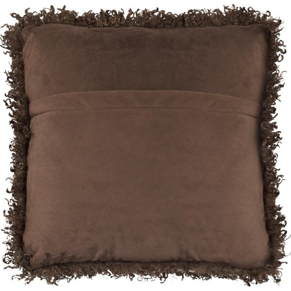 Wolliges Dekokissen Braun - 45 x 45 cm