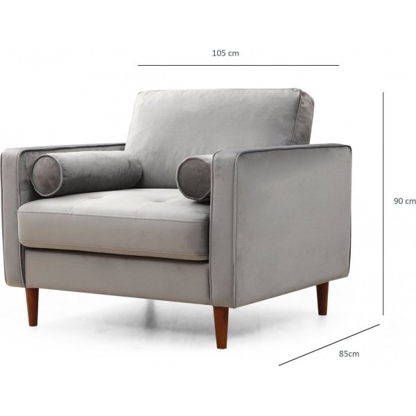 Rome Sessel - Hellgrau Rome Sessel - Hellgrau