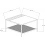 Gomis Couchtisch 80 x 80 cm - Kiefer/schwarz