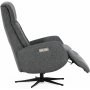 Comfort Luxus Reclinersessel (2 elektrische Motoren) eingebaute Fusttze - Hellgrauer Stoff