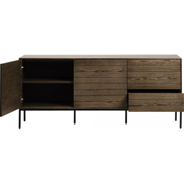 Inez Sideboard aus braun geölter Eiche - 180 cm breit Inez Sideboard aus braun geölter Eiche - 180 cm breit