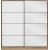 Kapusta Kleiderschrank mit Spiegeltr, 180 x 52 x 190 cm - Braun/Wei