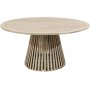 Runder kegelfrmiger Esstisch Salt D150 cm - Graues Teakholz