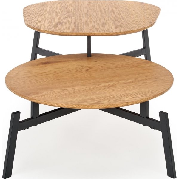 Attling Couchtisch 120 x 65 cm - Eiche/schwarz